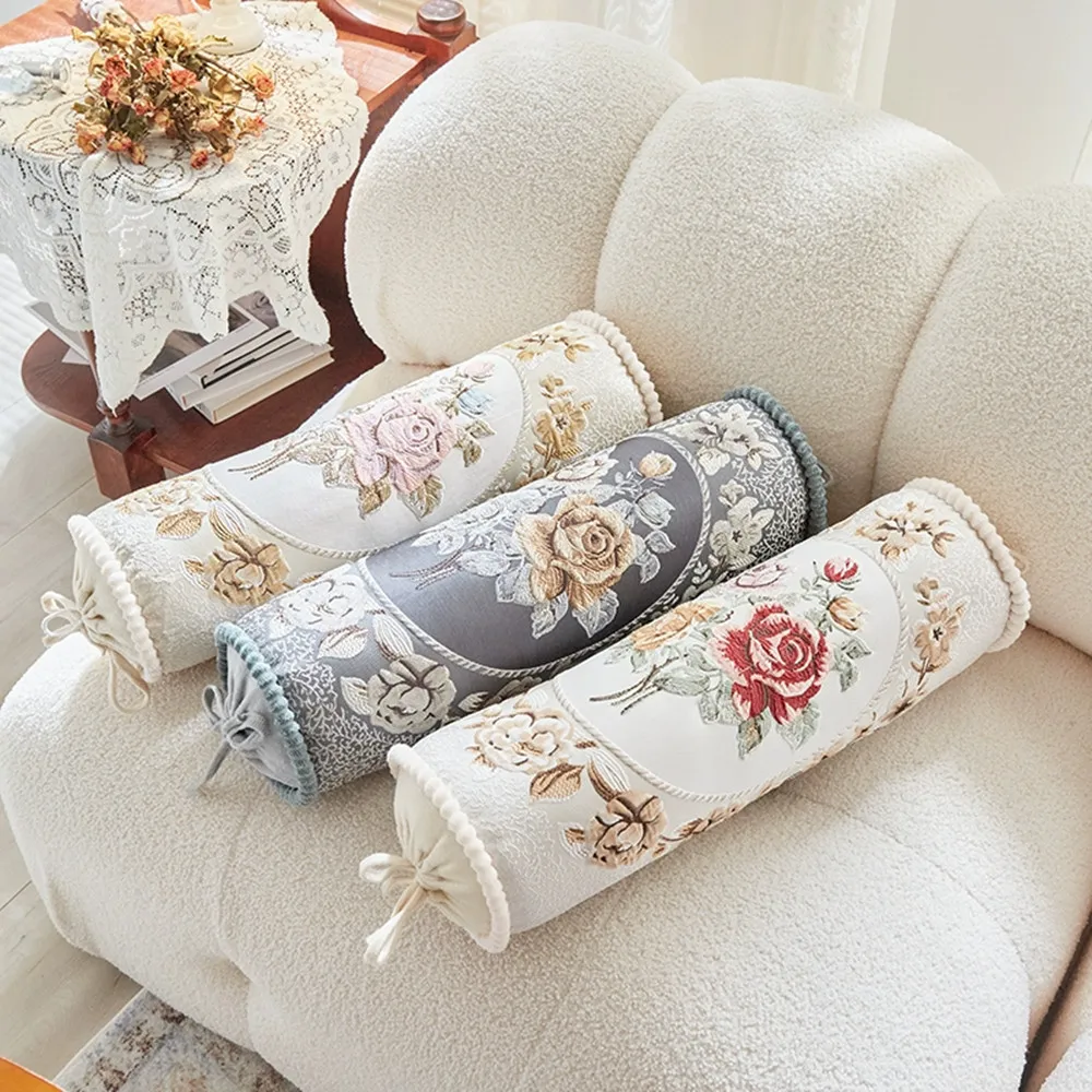 Bolster Pillow Long - Candy Chenille Jacquard Back Pillow Long