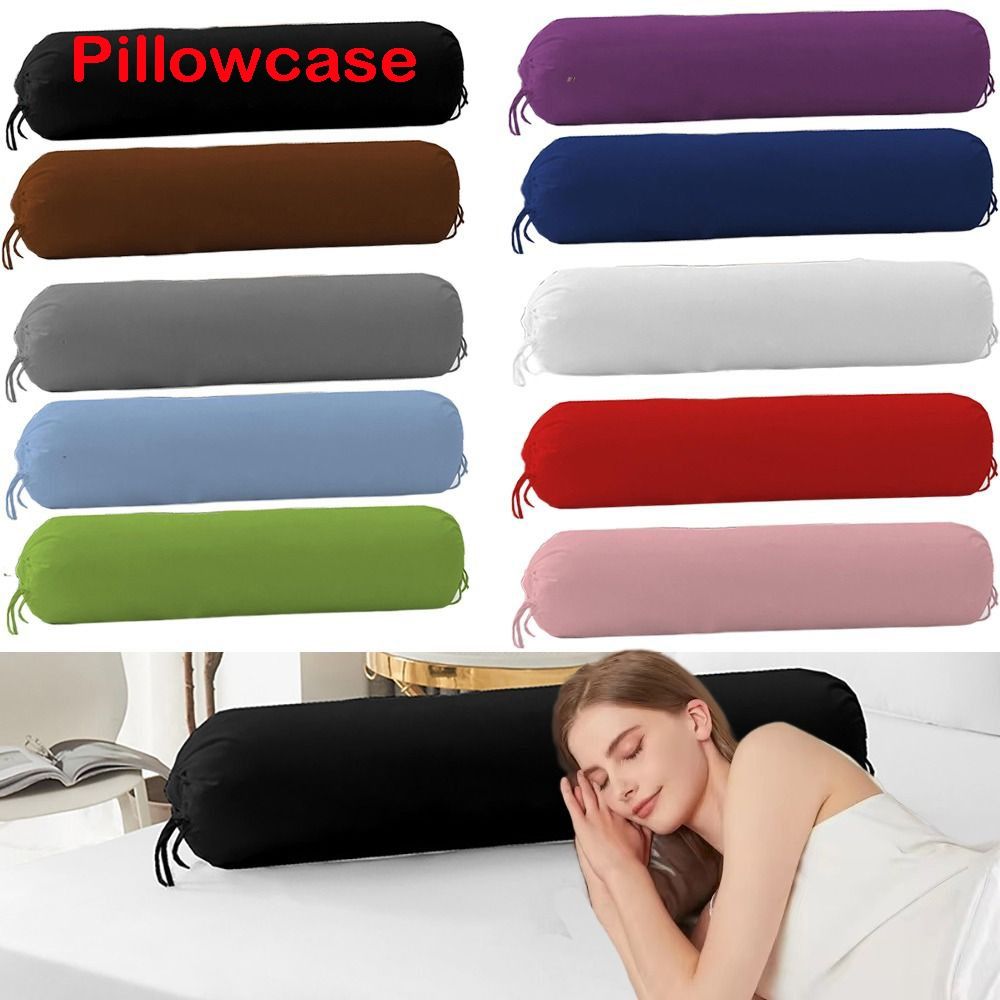 Bolster Pillow Long - Solid Color Long Cylindrical Pillowcase Washable
