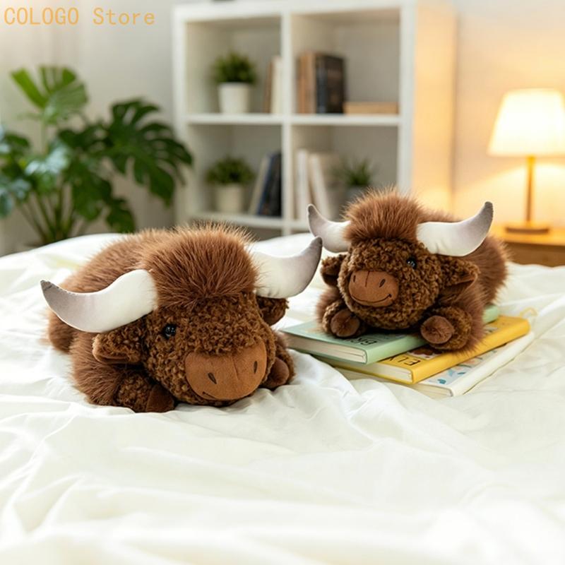 Home Landing Textiles - Shaggy High Land Cow Cushion with