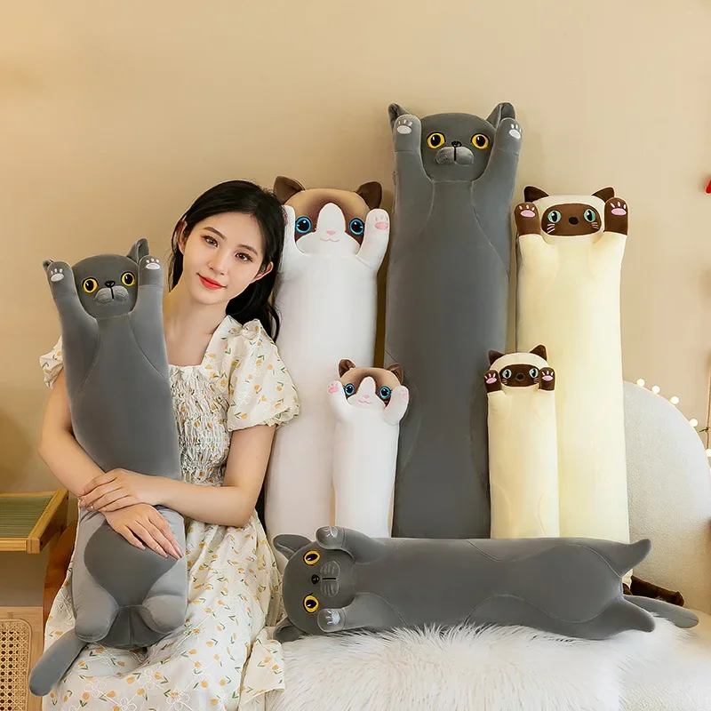 50~110cm Squishy Cat Long Doll - Bolster Pillow Long ulasan dan harga
