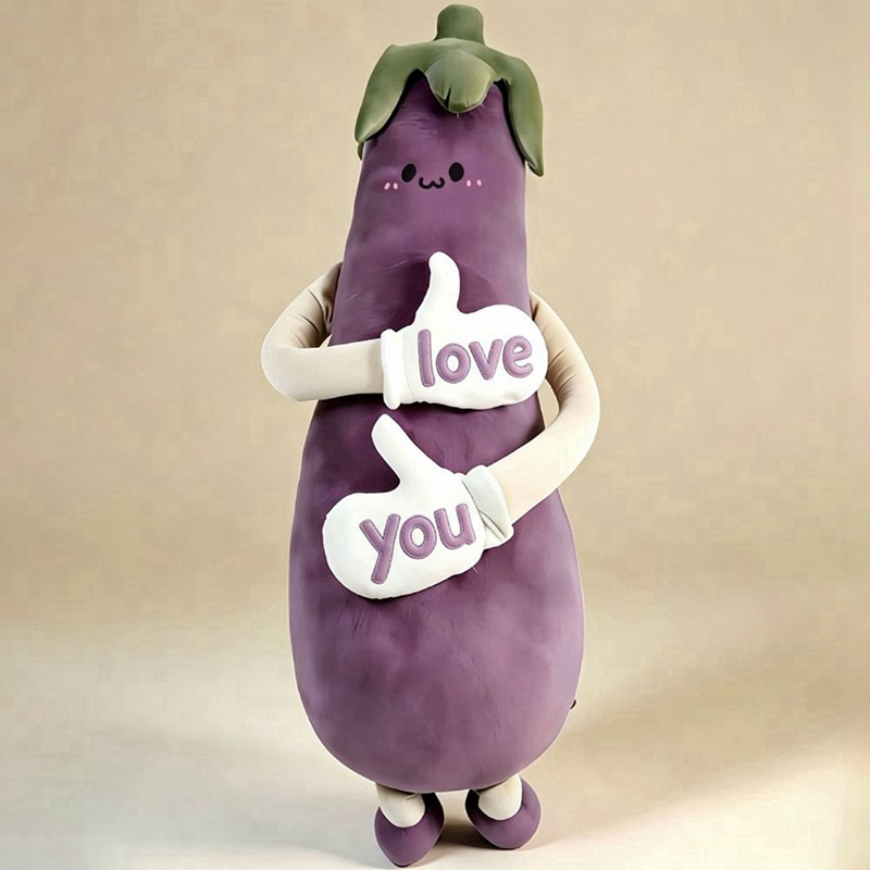 80CM Soft Mango Eggplant Plush - Bolster Pillow Long ulasan dan harga