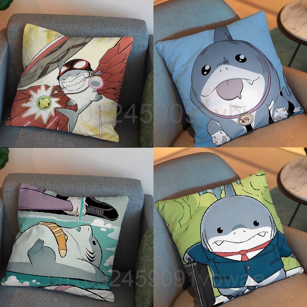 Land Shark cute Jeff Pillow Ca - Home Landing Textiles ulasan dan harga