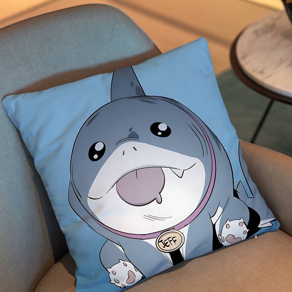 Land Shark cute Jeff Pillow Ca - Home Landing Textiles ulasan dan harga