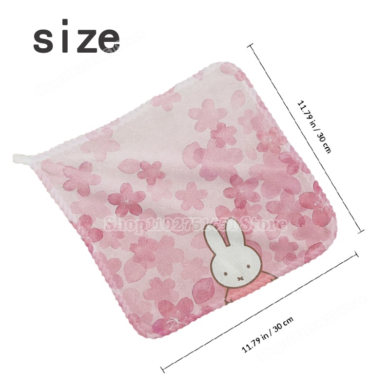 Cute Miffys Printed Square Tow - Home Textiles Face Towel ulasan dan harga