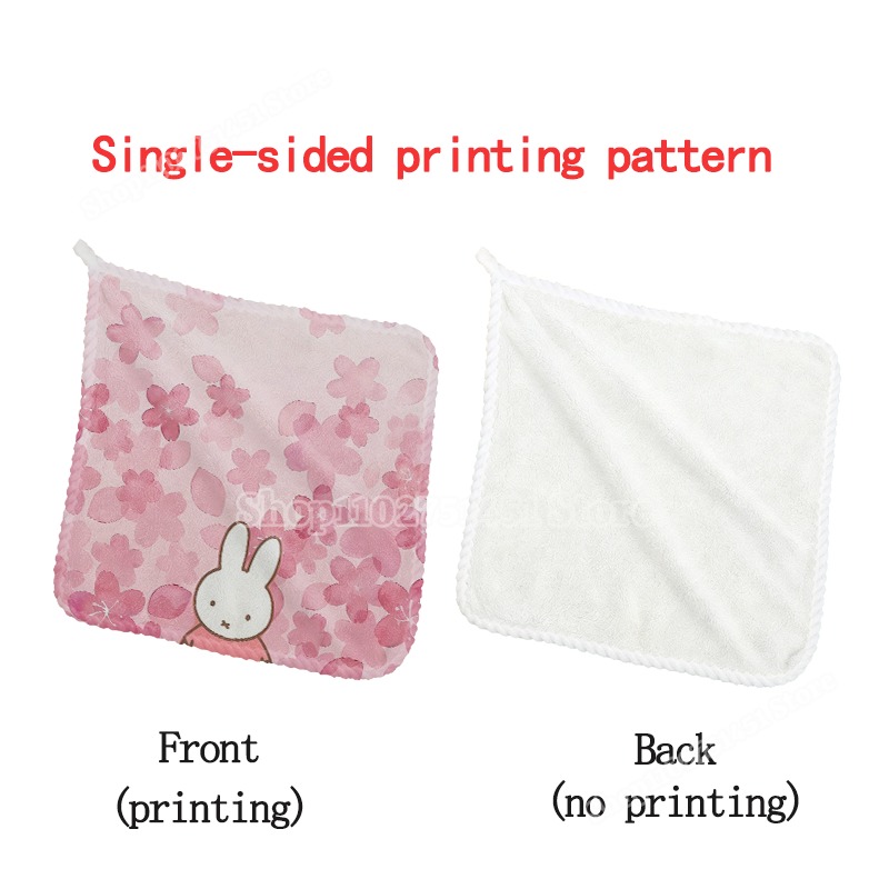 Cute Miffys Printed Square Tow - Home Textiles Face Towel ulasan dan harga