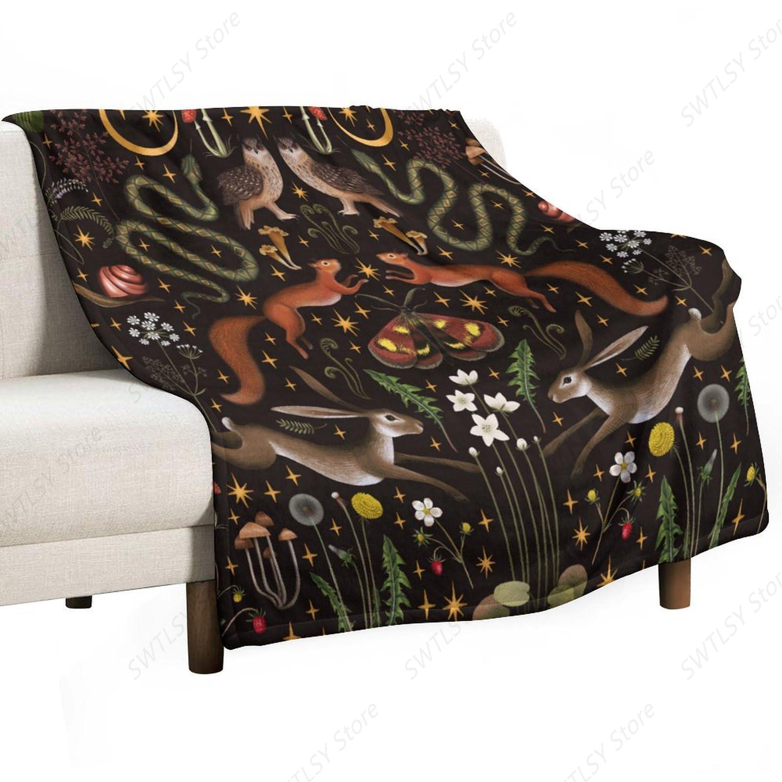 Rustic Forest Throw Blanket, F - Home Landing Textiles ulasan dan harga