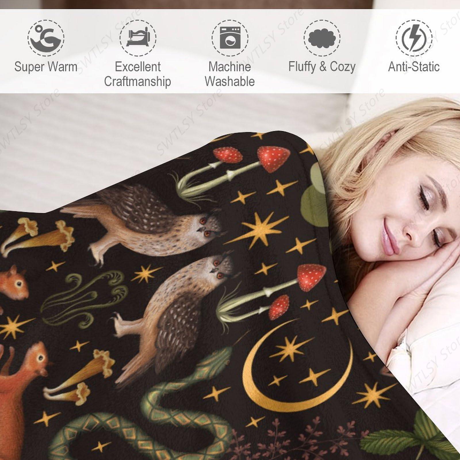 Rustic Forest Throw Blanket, F - Home Landing Textiles ulasan dan harga