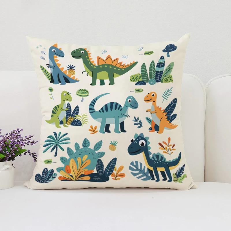 Dinosaur Land throw pillow cov - Home Landing Textiles ulasan dan harga