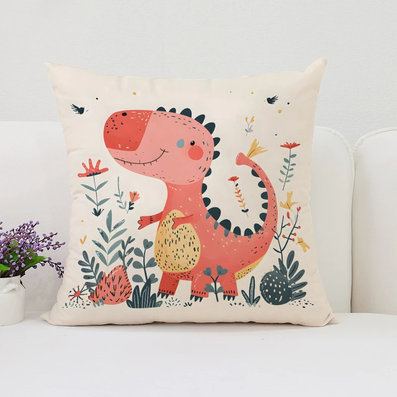 Dinosaur Land throw pillow cov - Home Landing Textiles ulasan dan harga