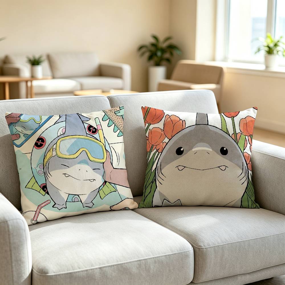 Cute Jeff the Land Shark Pillo - Home Landing Textiles ulasan dan harga